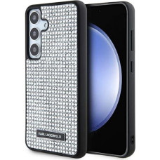 Karl Lagerfeld Rhinestone Metal Logo case for Samsung Galaxy S24 - silver