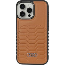 Audi Synthetic Leather case with MagSafe for iPhone 15 Pro - brown