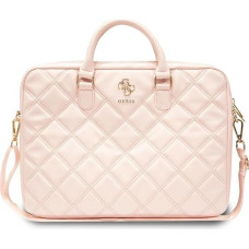 Guess Quilted 4G bag for a 16" laptop - pink