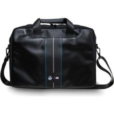 BMW Carbon & Blue Stripe bag for a 16" laptop - black