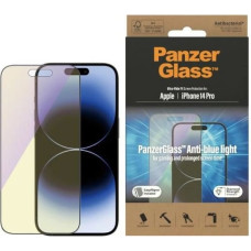 Panzerglass Ultra-Wide Fit Antibacterial Tempered Glass with Blue Light Filter and Positioner for iPhone 14 Pro