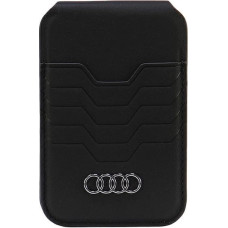 Audi Leather Wallet Card MagSafe magnetic with stand - black