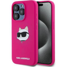 Karl Lagerfeld Silicone Choupette Head MagSafe case for iPhone 15 Pro - pink