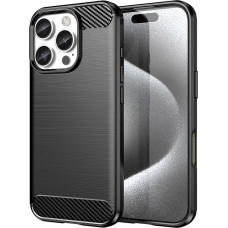 Hurtel Carbon Case for iPhone 16 Pro - Black