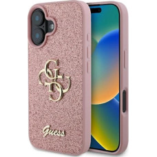 Guess Fixed Glitter Big 4G iPhone 16 Case - Pink