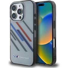 BMW Motosport IML Random Stripes iPhone 16 Pro Case - Gray