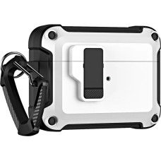 Hurtel Airpods 4 Pro Armor Case with Carabiner - White