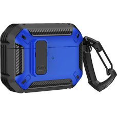 Hurtel Airpods 4 Armor Case with Carabiner - Blue