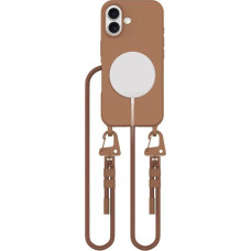 Tech-Protect MagNecklace MagSafe case with lanyard for iPhone 16 - brown