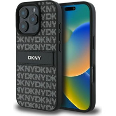 Dkny Texture Pattern Tonal Stripe iPhone 16 Pro Max Case - Black