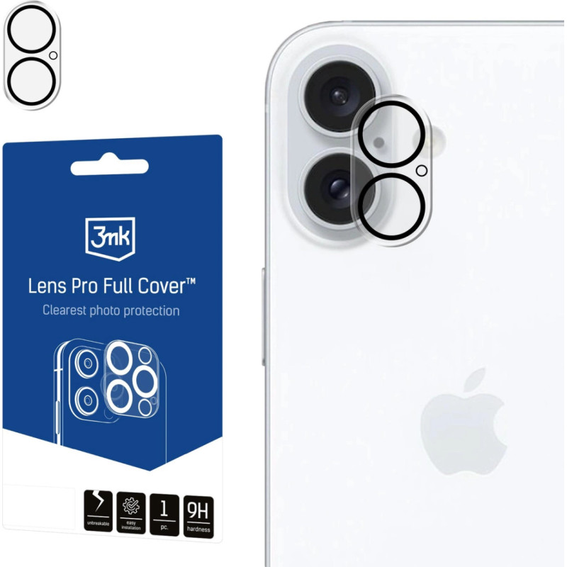 3Mk Protection 3mk Lens Pro Full Cover Camera Protector for iPhone 16 / 16 Plus