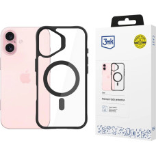 3Mk Protection 3mk Satin Armor MagCase with MagSafe for iPhone 16 Plus - Clear with Black Frame