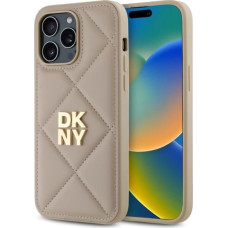 Dkny Quilted Stack Logo iPhone 14 Pro Case - Beige