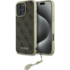 Guess 4G Charms Collection case for iPhone 16 Pro - brown