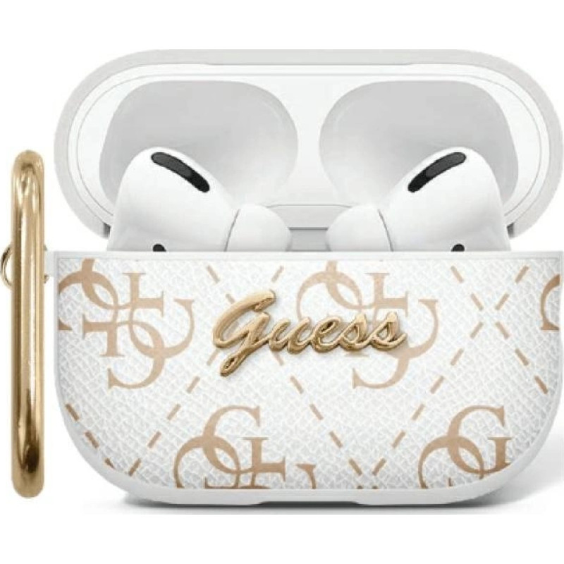 Guess GUA3PG4GPH AirPods 3 cover white/white 4G Hook