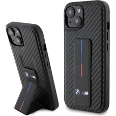 BMW Grip Stand Smooth & Carbon case for iPhone 15 - black