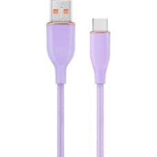 Gembird Kabelis Gembird Premium silicon USB-A Male - USB Type-C Male 1.5m Violet