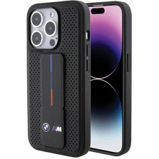 BMW Grip Stand Smooth & Perforated case for iPhone 15 Pro - black