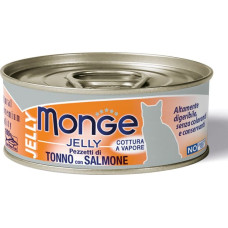 Monge Jelly Tuna Flakes with Salmon Adult 80 g - konservi kaķiem