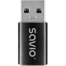 Savio Adapteris Savio AK-81 USB-A to USB-C Black