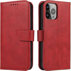 Hurtel Magnet Case for Samsung Galaxy A34 5G cover with flip wallet stand red