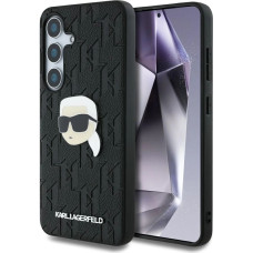 Karl Lagerfeld Etui Karl Lagerfeld Leather Monogram Pin Logo Karl Head Samsung Galaxy S25 czarny