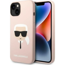 Karl Lagerfeld Silicone Karl`s Head Case for iPhone 14 / 15 / 13 6.1" - pink