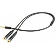 Gembird 3.5 mm audio + microphone adapter Metal