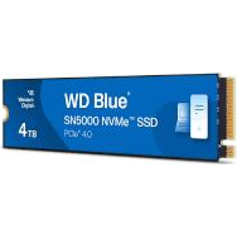 Western Digital SSD|WESTERN DIGITAL|Blue SN5000|4TB|M.2|PCIe Gen4|NVMe|Write speed 5000 MBytes/sec|Read speed 5500 MBytes/sec|2.38mm|TBW 1200 TB|WDS400T4B0E