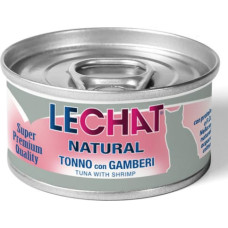 Lechat Natural Tuna with Shrimp 80 g - konservi kaķiem