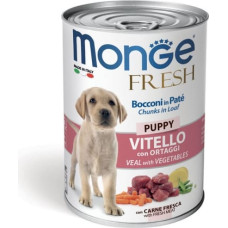 Monge Fresh Chunks PUPPY with Veal & Vegetables 400 g - konservi suņiem