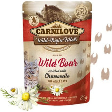 Carnilove Cat Pouch Wild Boar Chamomile 85g mitrā barība kaķiem