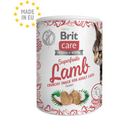 Brit Care Cat Snack Superfruits Lamb 100 g  papildbarība kaķiem