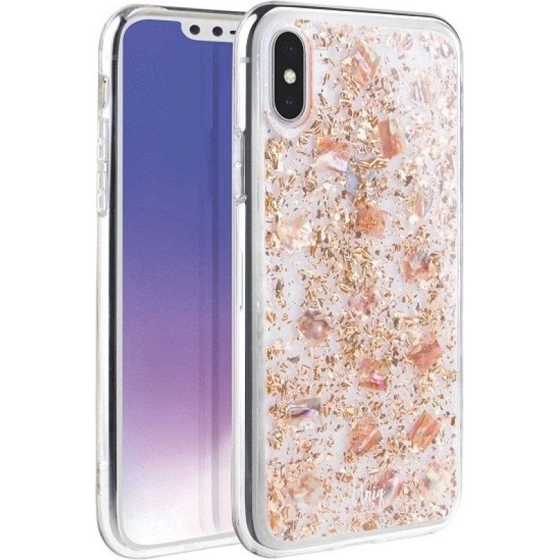 Uniq Lumence Clear case for iPhone Xs Max - pink and gold