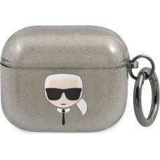 Karl Lagerfeld KLA3UKHGK AirPods 3 cover czarny/black Glitter Karl`s Head