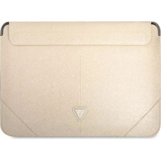 Guess Saffiano Triangle Logo case for a 16" laptop - beige