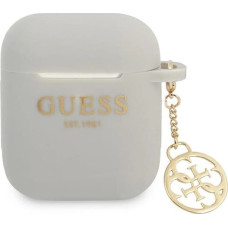 Guess GUA2LSC4EG AirPods cover grey/grey Silicone Charm 4G Collection