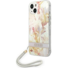 Guess GUOHCP14MHFLSU iPhone 14 Plus 6.7 "purple / purple hardcase Flower Strap