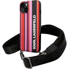 Karl Lagerfeld KLHCP14SSTSTP iPhone 14 6.1 "hardcase pink / pink Color Stripes Strap