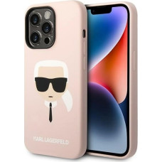 Karl Lagerfeld KLHMP14XSLKHLP iPhone 14 Pro Max 6.7 "hardcase light pink / light pink Silicone Karl`s Head Magsafe