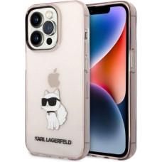 Karl Lagerfeld Ikonik Choupette case for iPhone 14 Pro Max - pink