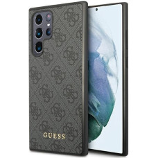 Guess GUHCS23LG4GFGR S23 Ultra S918 grey/grey hardcase 4G Metal Gold Logo