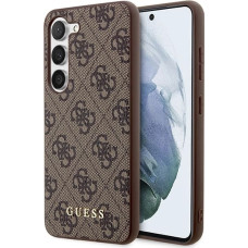 Guess GUHCS23SG4GFBR S23 S911 brown/brown hard case 4G Metal Gold Logo