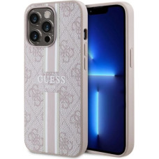 Guess GUHMP13LP4RPSP iPhone 13 Pro / 13 6.1" pink/pink hardcase 4G Printed Stripes MagSafe