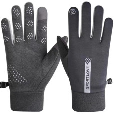 Hurtel Men's windproof phone gloves - gray