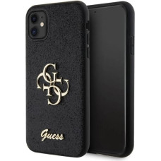 Guess GUHCN61HG4SGK case for iPhone 11 / Xr - black Glitter Script Big 4G