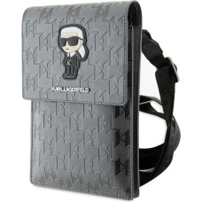 Karl Lagerfeld Bag KLWBSAKHPKG case - silver Saffiano Monogram Ikonik