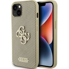 Guess Perforated 4G Glitter case for iPhone 15 - gold