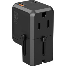 Choetech PD6038 USB-C USB-A PD 20W Travel Charger USA EU UK AU - Black