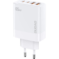 Dudao A65EU GaN network charger 2xUSB-A / 2xUSB-C PD 65W - white